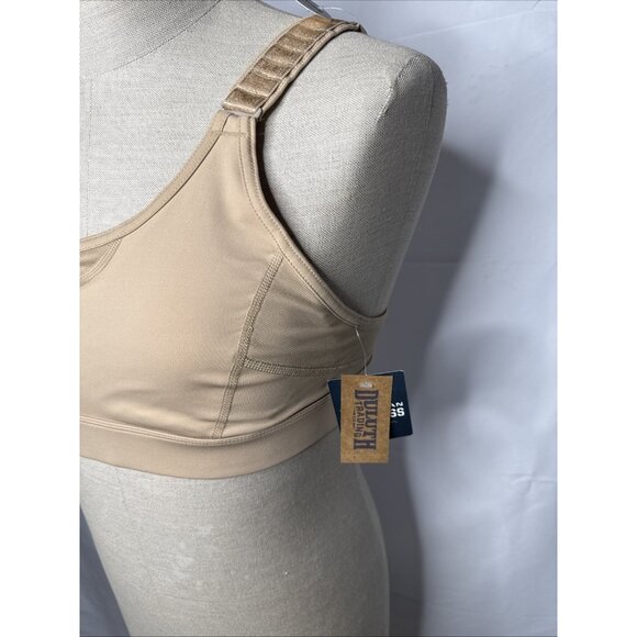 Duluth Trading Womens Plus Adjustabust High Impact Sports Bra Beige L NEW - Picture 2 of 7